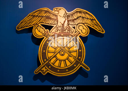 Stati Uniti d'America, Virginia, Fort Lee, US Army Quartermaster Corps Museum a Fort Lee, emblema della Quartermaster Corps Foto Stock