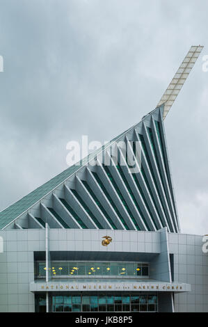 Stati Uniti d'America, Virginia, Triangolo, Museo Nazionale del Marine Corps, buildlng esterno Foto Stock