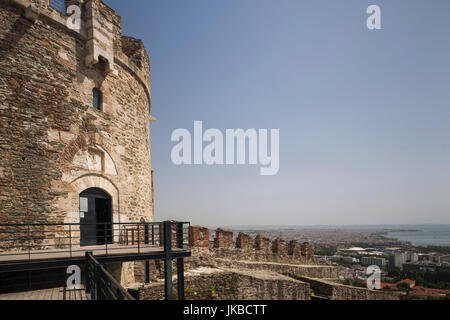 La Grecia e la Macedonia centrale regione di Salonicco, Città Alta, antichi bastioni della città Foto Stock