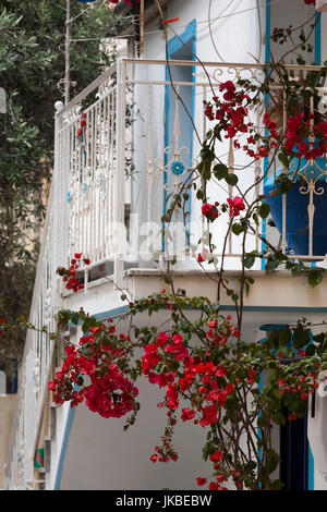 La Grecia, Regione di Tessaglia, Trikeri, Pelion Peninsula, costruzione di dettaglio Foto Stock