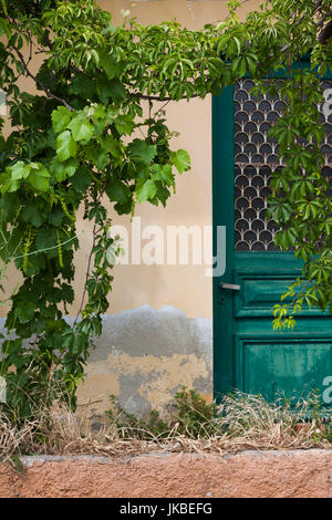 La Grecia, Regione di Tessaglia, Milies, Pelion Peninsula, costruzione di dettaglio Foto Stock