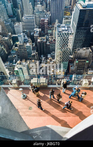 Stati Uniti d'America, New York New York City, Manhattan vista dalla cima della Roccia 30 viewning Platform Foto Stock