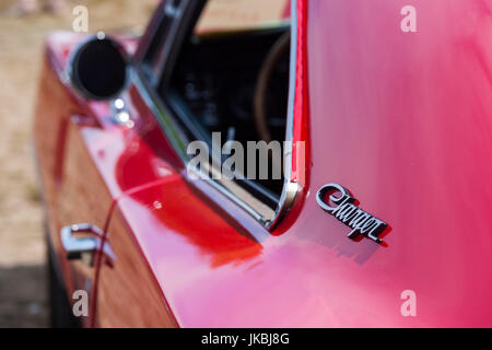 Stati Uniti d'America, Massachusetts, Gloucester, Antique Car Show, 1968 Dodge Charger, dettaglio Foto Stock