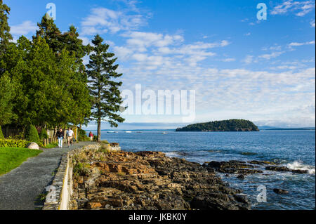 Stati Uniti d'America, Maine, Mt. Isola deserta, Bar Harbor, Frenchman Bay, mattina Foto Stock