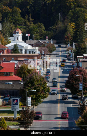 Stati Uniti d'America, North Carolina, Bryson City, elevati vista città Foto Stock