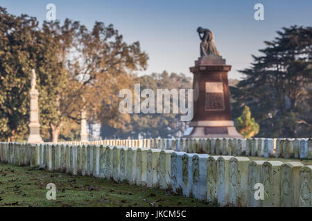 Stati Uniti d'America, Georgia, Andersonville, Andersonville National Historic Site, sito di pugno era della Guerra Civile per prigionieri di guerra camp, cimitero militare Foto Stock