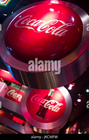 Stati Uniti d'America, Georgia, Atlanta, Coca Cola World, il Museo della Coca Cola, interno Foto Stock