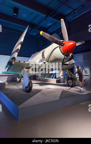 Australia, Territorio della Capitale Australiana, ACT, Canberra, Australian War Memorial Museum, British Hawker Sea Fury, anni cinquanta era Naval Fighter Aircraft Foto Stock