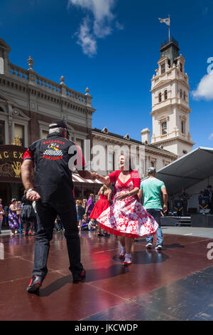 Australia, Victoria, VIC, Ballarat Ballarat Beat Rockabilly Festival, ballerini, NR Foto Stock