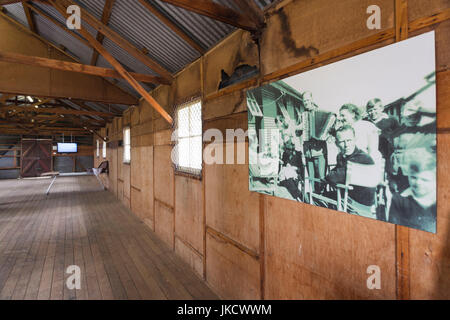 Australia, Victoria, VIC, Bonegilla, il migrante Bonegilla Experience Museum, post-WW2 impianto di immigrati, caserma di alloggiamento interno Foto Stock