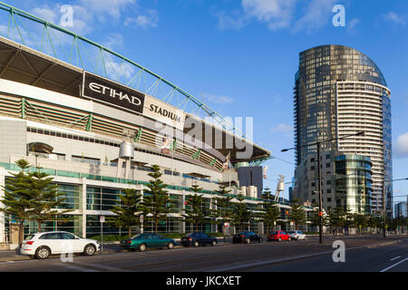 Australia, Victoria, VIC, Melbourne, Docklands, sul Porto Victoria Harbour Town, Complesso Etihad Stadium Foto Stock