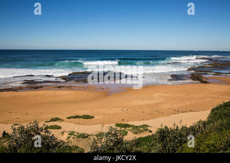 Turrimetta spiaggia vicino Warriewood, uno di Sydney spiagge settentrionali, Nuovo Galles del Sud, Australia Foto Stock