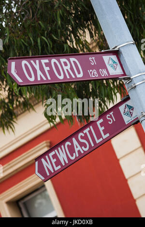 Australia, Australia occidentale, Perth-Leederville, Leederville Village, segni Foto Stock