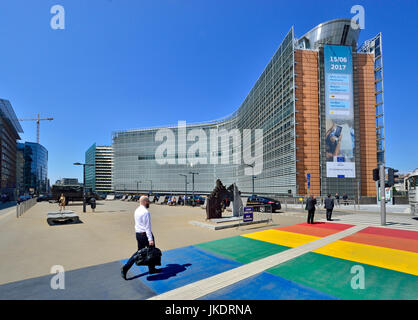 Bruxelles, Belgio. Commissione europea edificio Berlaymont Foto Stock