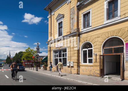 La Romania, regione Maramures, Sighetu Marmatei, Bogdan Voda Street Foto Stock