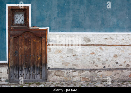 La Bulgaria, centrale Monti, Koprivshtitsa, dettaglio della nazionale bulgara in stile Revival house Foto Stock