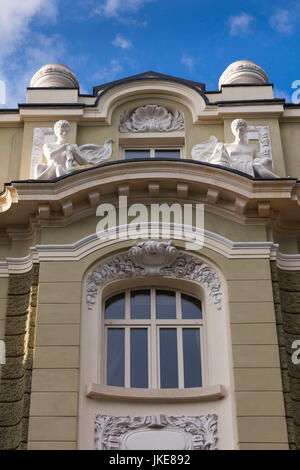 La Bulgaria, Sofia Downtown Jugendstil i dettagli di costruzione Foto Stock