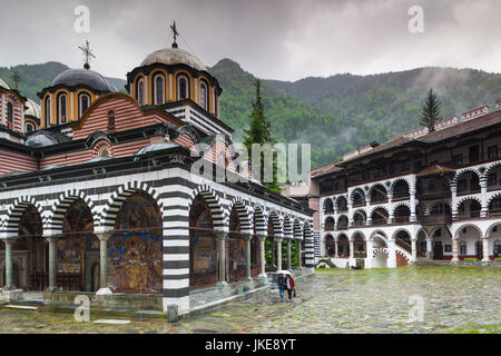 La Bulgaria, sud della montagna Rila, il Monastero di Rila, esterna Foto Stock