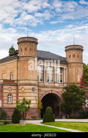 Germania Baden-Wuerttemberg, Karlsruhe, Giardini Botanici, edificio Orangerie Foto Stock