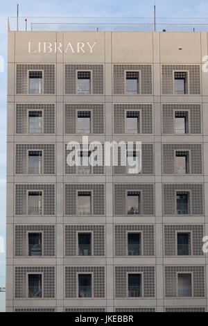 Germania Baden-Wuerttemberg, Stoccarda, Mailaender Platz, nuovo Stoccarda città biblioteca, esterna Foto Stock