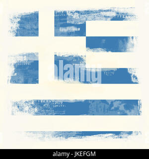 Bandiera nazionale della Grecia creato in stile grunge Foto Stock