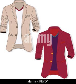 Vettore Camicia uomo illustrazione set. Illustrazione Vettoriale