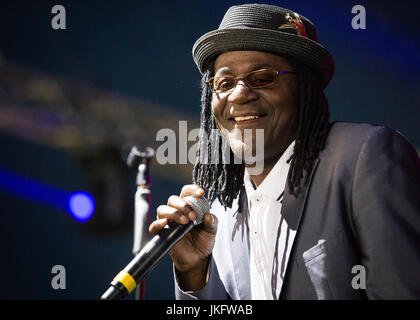 Neville banda di fiocco, nel Parco Festival, Southend, Essex © Clarissa Debenham / Alamy Foto Stock