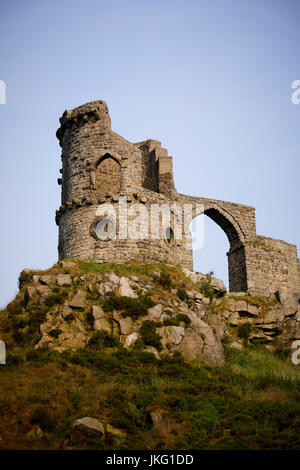 Hillside landmark Mow Cop Castello è una follia rovine vicino a Congleton, Cheshire Est, Inghilterra, Il Grade ii Listed è un edificio. Foto Stock