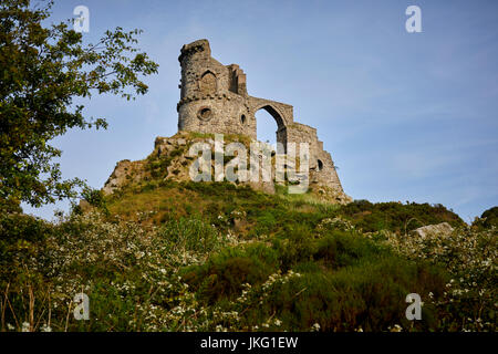 Hillside landmark Mow Cop Castello è una follia rovine vicino a Congleton, Cheshire Est, Inghilterra, Il Grade ii Listed è un edificio. Foto Stock