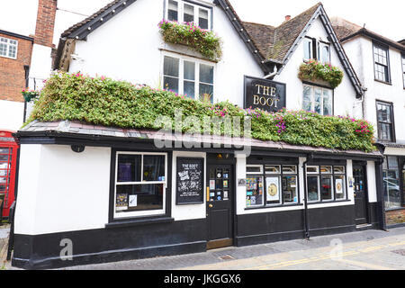 Il Boot Public House, Market Place, St Albans, Hertfordshire, Regno Unito Foto Stock