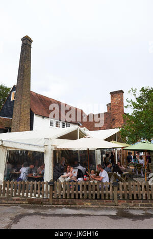 I Waffle House un ex xvi secolo Watermill, St Michaels Street, St Albans, Hertfordshire, Regno Unito Foto Stock