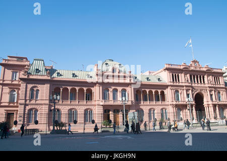 BUENOS AIRES, Argentina - 18 luglio 2017: la Casa Rosada (casa rosa) Buenos Aires Argentina.La Casa Rosada è la sede ufficiale del ramo esecutivo Foto Stock