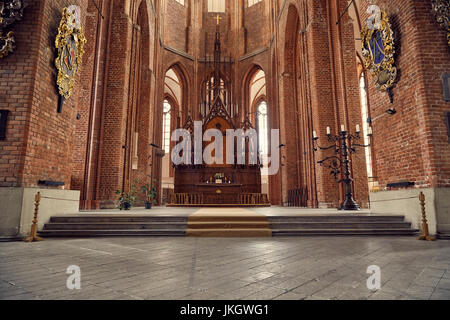 Interno della Basilica di San Pietro a Riga, Lettonia Foto Stock