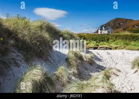 Le famose spiagge di sabbia bianca di Morar in West Highlands della Scozia Foto Stock