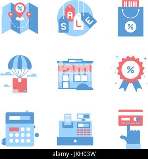 Shopping e Commercio Illustrazione Vettoriale