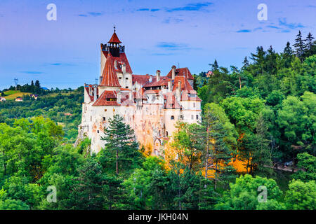 Brasov, in Transilvania. La Romania. Il castello medievale di crusca, noto per la leggenda di Dracula. Foto Stock