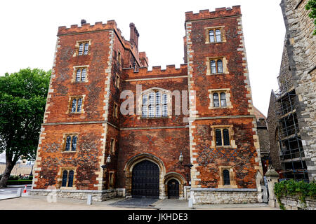 Lambeth Palace Library, Lambeth Palace Road, London, Regno Unito Foto Stock