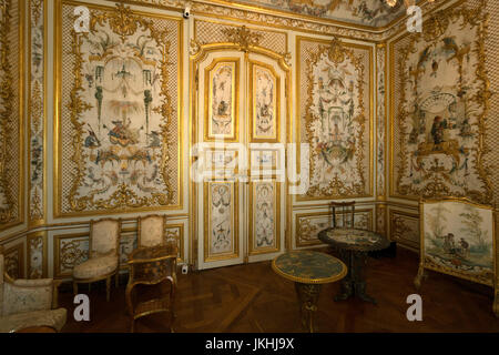 Chateau de Chantilly parco e giardino con maneggio a nord di Parigi, Francia Foto Stock