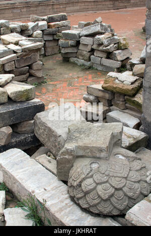 Le rovine della Vatsala Durga Temple o Vatsala Devi Tempio Bhaktapur Kathmandu in Nepal Foto Stock