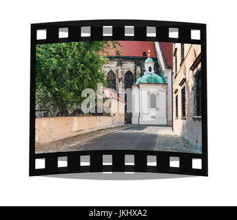 Vista la cappella esterna della Cattedrale di San Martino, dedicata a Giovanni Misericordioso, Bratislava, Slovacchia, Europa Foto Stock