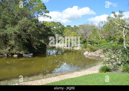 Museo Morikami e giardino Foto Stock