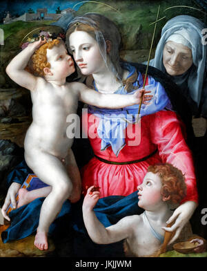 La Madonna con Bambino e Santi, 1540 circa - Bronzino Foto Stock