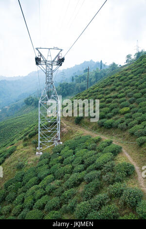 DARJEELING, India - 27 novembre 2016: Il Darjeeling Teleferica è una teleferica nella città di Darjeeling nello stato indiano del Bengala Occidentale Foto Stock