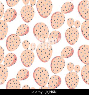 Bold rosa vettore cactus seamless pattern texture. Illustrazione Vettoriale