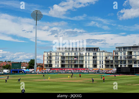 Cricket a Bristol, Gloucestershire, England Regno Unito, il 9 luglio 2017, Inghilterra donne v Australia Donna Foto Stock