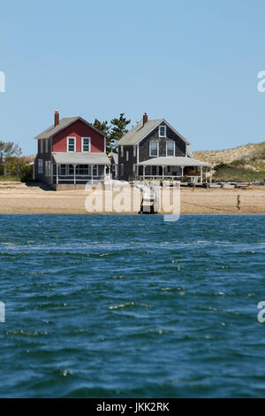 Sabbia colonia collo cottages, Cape Cod, Massachusetts, Stati Uniti, Nord America. Foto Stock