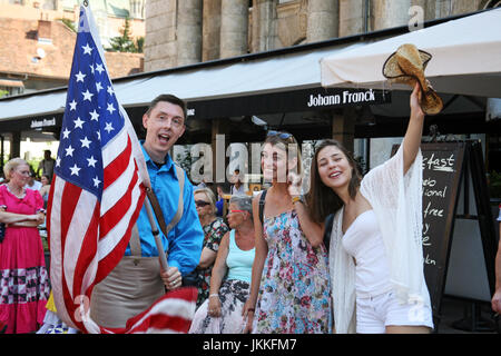 Festival Internazionale del Folklore 2017,gruppo DA STATI UNITI D'AMERICA,Murfreesboro Tennessee,"Cripple Creek Cloggers',Zagreb, Croazia,l'Europa,6 Foto Stock