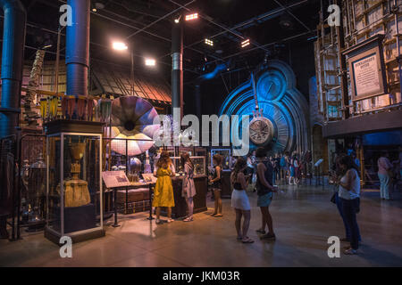 LEAVESDEN, Regno Unito - 19 giugno 2017: Una vista dentro la realizzazione di Harry Potter tour di Warner Bros studio a Leavesden, UK, il 19 giugno 2017. Il tour di fea Foto Stock
