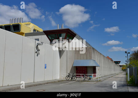 Più scarsamente, prigione, Seidelstrasse, Tegel, villaggio Reinicken, Berlino, Germania, Mauer, Justizvollzugsanstalt, Reinickendorf, Deutschland Foto Stock