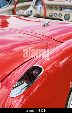 1957 Chevrolet Corvette. Classic vintage americano auto esterno Foto Stock